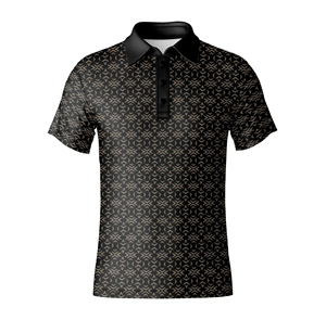 Polo de golf personnalisé avec logo imprimé pour hommes, chemise de sport à manches courtes performante, design imprimé tendance sur toute la surface - Product Image 2