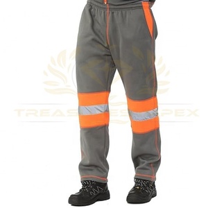 Combinaison de sécurité Hi Viz Vis Contrast Panel Polaire Survêtement Zip Up Pull à capuche et ensemble de bas Bande réfléchissante haute visibilité - Product Image 6