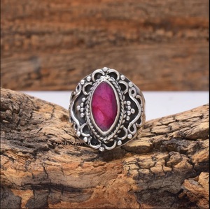 Bague Classique en Rubis Rose Naturel Non Chauffé, Sertie de Pierres Précieuses en Monture Bezel, Coupe Marquise, Bijoux Fins pour Mariage, Fiançailles, Cadeau - Product Image 5