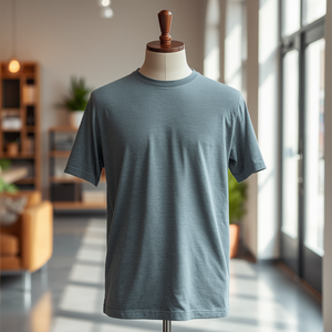 Camiseta de Hombre 100% Algodón, Suave, Transpirable, Informal, de Manga Corta, Básica para Uso Diario con Impresión Personalizada OEM - Product Image 4