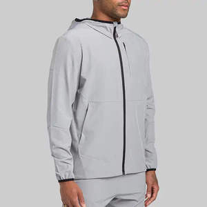 Custom Logo Men's Lightweight Windbreaker Jacket Waterproof Outdoor Sports Hooded Windcheater Breathable Activewear Sport <b>Coat</b> - Product Image 5