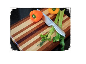 Dernière planche à découper polyvalente en bois épais Design fournitures en vrac planche à découper de cuisine blocs à découper en bois thème naturel - Product Image 2