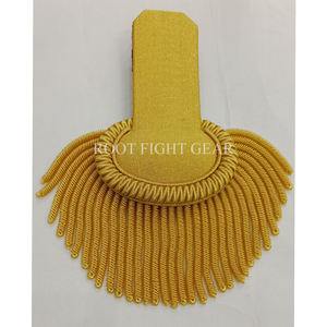 อุปกรณ์ตกแต่งเครื่องแบบแบบกำหนดเอง แผ่นปักลายลูกไม้หรูหราคุณภาพสูง พร้อมลวดลายปักแบบ Bullion Wire สำหรับตกแต่งไหล่ - Product Image 4