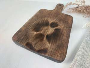 Tabla de cortar de madera vintage hecha a mano, tabla de decoración rústica de madera maciza con asa para decoración de interiores de cocina. - Product Image 2