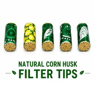 LIPTIPS Filtros de Paja de Maíz Naturales, Ecológicos y Biodegradables para Fumar Cigarros |   Color Verde y Amarillo | Tamaño 9x20mm - Product Image 4