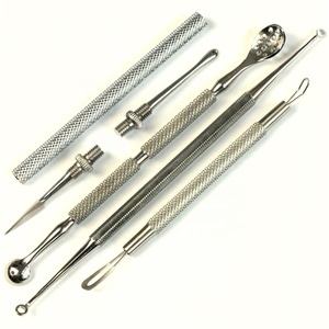 Extractor de Puntos Negros, 5 Piezas, Acero Inoxidable, Aguja para Tratamiento de Acné Facial, Clip Extractor, Certificado CE ISO, XELTECH - Product Image 1