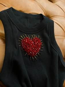 Haut pour femme orné de perles avec broderie fine et magnifique travail textile décoratif - Product Image 6