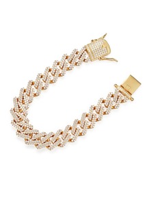 Bracelet cubain de luxe pour homme en argent sterling plaqué rhodium avec diamants, style hip-hop, idéal pour mariages, anniversaires et soirées - Product Image 3