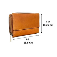 Dompet kecil kulit asli untuk wanita, dompet kecil kulit asli buatan tangan, dompet kulit serat penuh kasual cantik gaya baru