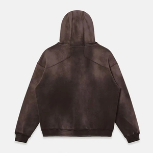 Cut and Sew Manufacturer Urban Wear 480g Cotton Fleece Hoodie Oversize Drop Shoulder <b>Sun</b> Fade Effect Pullover Fashion Sweatshirt - Product Image 2