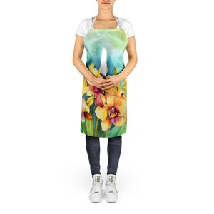 Unisex Large Multicolor Watercolor Orchids <b>Apron</b> for Adult Women and <b>Men</b> in Kitchen Baking Crafts Gardening Server <b>Cooking</b> - Product Image 5