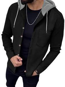 2025 hommes gaufré Style décontracté réversible à manches longues manteau avec chapeau toute la mode printemps automne porter - Product Image 6