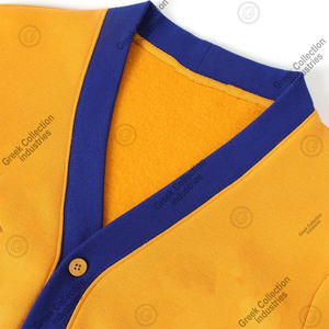 Cárdigan Sorority SGRho, suéteres de invierno para mujer, cárdigan azul real con letras Sigma Gamma Rho de la hermandad griega en chenilla y botones - Product Image 5
