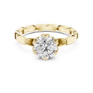 Timeless Round Cut Moissanite Engagement <b>Ring</b> <b>Solitaire</b> Designer Band Promise <b>Ring</b> 925 Sterling <b>Silver</b> Handmade Fine Jewelry Her - Product Image 5