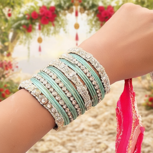 Sparkling Crystal Bracelets & <b>Bangles</b> <b>Set</b> 10575633MG_2.4 for Weddings & Festive Wear - Product Image 3