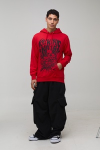 Sweat à capuche personnalisé pour homme avec impression graphique DTF, pull-over OEM streetwear, sweat-shirt à capuche décontracté à manches longues pour homme - Product Image 6