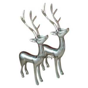 Sculpture Métallique Antique Renne en Laiton Plaqué Aluminium – Décoration Moderne pour la Maison, Cadeau d'Anniversaire, Artisanat Artistique de Table - Product Image 3
