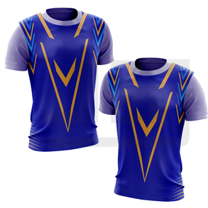 T-shirt de sport à manches courtes en coton 100% haute performance, respirant, séchage rapide, antibactérien, col en V, football, basketball - Product Image 2