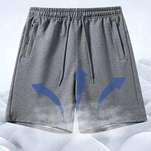 Shorts d'été pour homme, coupe classique, 100% coton et polyester, avec poches latérales, taille mi-haute, cordon de serrage à la taille, en vente - Product Image 4