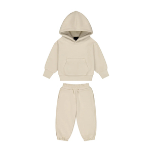 Ensemble survêtement à capuche pour bébés garçons, couleur unie, coton, sweat-shirt décontracté et pantalon, automne, manches longues, coupe classique avec poches 2027 - Product Image 5