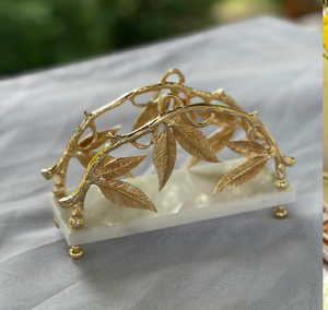 Porte-serviettes en métal motif semi-cercle oiseau doré sur branche pour une décoration coordonnée, disponible au prix de gros - Product Image 6