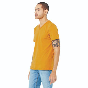 T-shirt unisexe à col en V - 100% coton peigné Airlume, 4,2 oz, jersey essentiel à manches courtes - Product Image 2