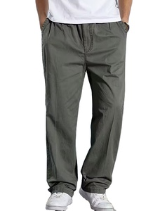 Men's Casual Wide Leg Athletic Pants with Multi Pocket Design Adjustable Drawstring Mid Waist <b>Elastic</b> Waist for Running Training - Product Image 2