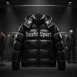 Veste matelassée en duvet RexFit Sports Premium, hiver, logo personnalisé brodé, homme/femme, OEM ODM - Product Image 3