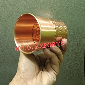 Verres en cuivre aux prix les plus bas, avec un design tendance et traditionnel, verres ayurvédiques en cuivre pour l'eau, en vente par les exportateurs M.I.G. EXPORTATIONS - Product Image 6