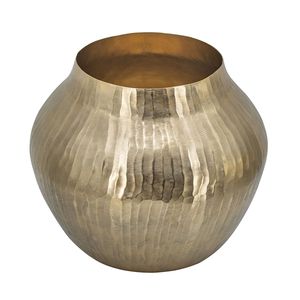 Vaso per Fiori in Alluminio Dorato 13.5x13.5x11.5" Elegante Vaso in Metallo per Arredamento Casa - Product Image 2
