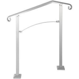 Corrimano in Lega di Alluminio a 2-3 Gradini per Esterni, Ringhiera Flessibile ad Arco Transizionale per Portico e Scale, Dispositivi di Assistenza - Product Image 6