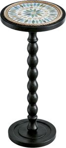 Round Side <b>Table</b>, Small Drink <b>Table</b> for Small Spaces, Rustic Accent Nightstand with Solid Wood <b>Leg</b> for Living Room, Bedroom, - Product Image 4