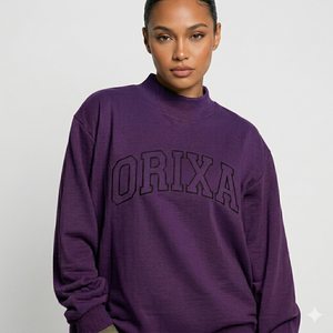 Sweat-shirt à col montant pour femme de qualité supérieure, en polaire polyester/coton de haute qualité, service OEM, hiver, décontracté, devant uni - Product Image 2