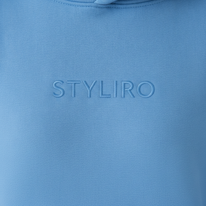 Sweat-shirt à capuche surdimensionné pour femme, couleur unie, logo en relief, en molleton, manches régulières, vêtement d'automne - Product Image 5