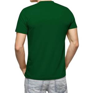 T-shirt à manches courtes col rond pour homme en coton uni disponible en grandes tailles - Product Image 5
