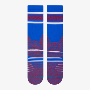 <b>Men's</b> Pink Crew <b>Socks</b> Breathable Knitted Sports <b>Socks</b> Summer Lightweight Cotton Polyester Spandex Mix - Product Image 4