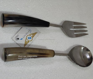 Rfcraft haute qualité corne cuillère salade ensemble couverts couverts pour Table à manger organisateur dans les hôtels et Restaurants - Product Image 5