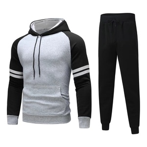 Conjunto Deportivo de Dos Piezas para Hombre, Sudadera con Capucha y Pantalones Deportivos Casuales de Poliéster 100%, con Bloques de Color, Forro Polar, OEM - Product Image 3