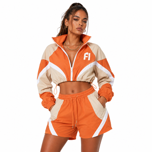 Men's New Fashion Two Piece Shorts Set Windbreaker <b>Zip</b>-Up <b>Hooded</b> Jacket Tracksuit 100% Cotton Winter TITAN TREAD WEAR - Product Image 1
