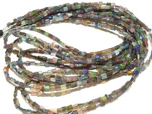 Cuentas de Ópalo Etíope Negro - Multicolor - Forma Cuadrada Acolchada - Para la Fabricación de Joyas - Hilo de 16 Pulgadas - 2-3MM Aprox. - Piedra Natural - Product Image 5