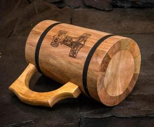 แก้วกาแฟไม้ธรรมชาติ เป็นมิตรกับสิ่งแวดล้อมและมีสไตล์ แก้วไม้เนื้อแข็งสำหรับเครื่องดื่มร้อนและเย็น ของขวัญสุดพิเศษสำหรับเขา ในราคาต่ำสุด - Product Image 2