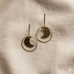 Boucles d'oreilles pendantes en laiton plaqué or, boucles d'oreilles à double cercle martelé, bijoux vintage bohèmes pour femmes - Product Image 6