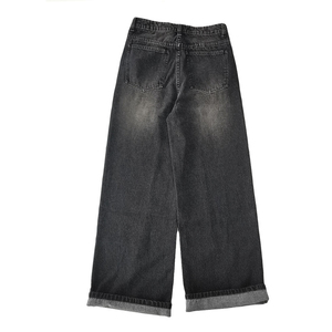 Graphic Printed Jeans Baggy Fit Customize Design Vintage Washed Wide leg Denim Straight Pants Streetwear Hip Hop Trousers Y2K - Product Image 2