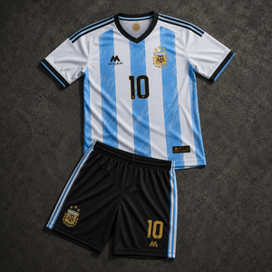Camiseta de Fútbol a Rayas de Argentina de Micah Corporation, Camiseta de Fútbol de Manga Corta con Cuello en V, Ropa Deportiva Personalizada para Equipos - Product Image 3