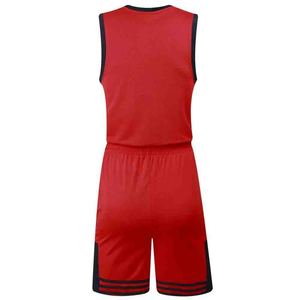 Uniforme de basket-ball bleu, rouge, marron, maillots de basket-ball pour hommes et femmes, chemises et shorts d'extérieur - Product Image 4