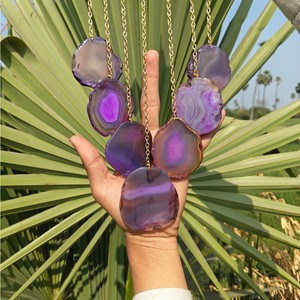 Amethyst Moon Wind Chime Hanging for Home Decor Reiki Healing Feng Shui | Handmade <b>Crystal</b> <b>Tree</b> Life Pattern Seven Chakra Brand - Product Image 2