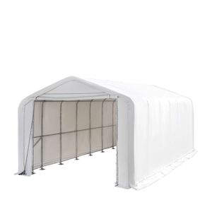 Tettoia in Acciaio per Camper/Roulotte 18FT X 30FT con Copertura in Tessuto PVC 17 oz, Porta Avvolgibile Anteriore, Parete Posteriore Chiusa, Struttura Zincata a 3 Strati - Product Image 1