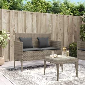 Banc de jardin en rotin PE 44,5 po x 24 po x 34,3 po avec rangement, banc de patio extérieur pour jardin, design contemporain, style moderne - Product Image 3