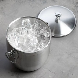 Cubetera de Acero Inoxidable de Alta Calidad Personalizable con Tapa, Diseño Redondo Moderno, Resistente al Óxido, Enfriador de Bebidas para Fiestas - Product Image 6