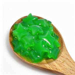 Sternförmige grüne Apfel-Nata-de-Coco-Kokosnuss-Gelee-Bubble-Tea-Boba-Toppings und Eiscreme-Desserts – Kommerzielle Getränkezubehörteile - Product Image 5